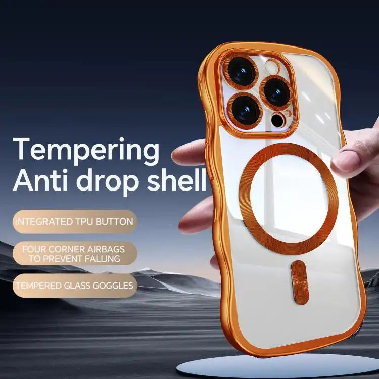 Big Wave Electroplating MagSafe Magnetic Phone Case