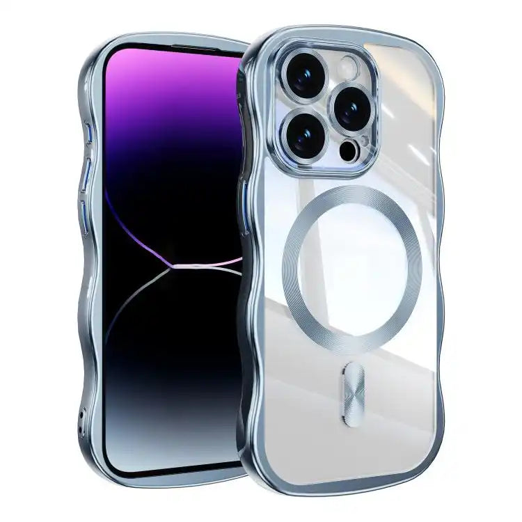Big Wave Electroplating MagSafe Magnetic Phone Case