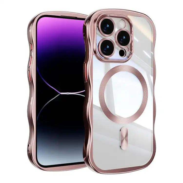 Big Wave Electroplating MagSafe Magnetic Phone Case