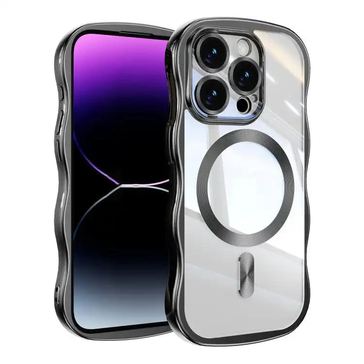 Big Wave Electroplating MagSafe Magnetic Phone Case