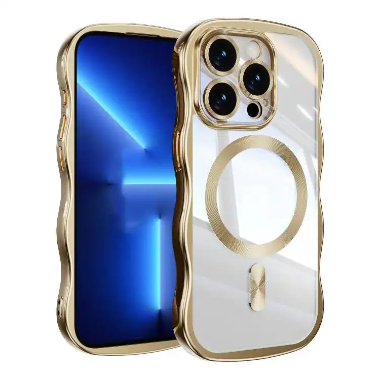 Big Wave Electroplating MagSafe Magnetic Phone Case