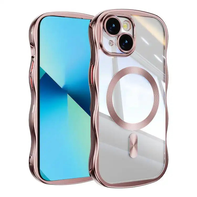 Big Wave Electroplating MagSafe Magnetic Phone Case