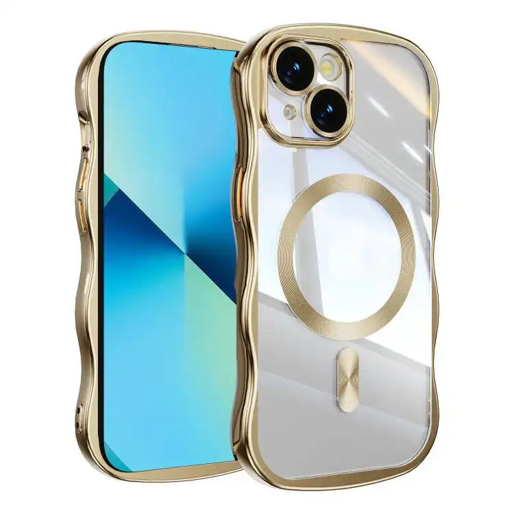Big Wave Electroplating MagSafe Magnetic Phone Case