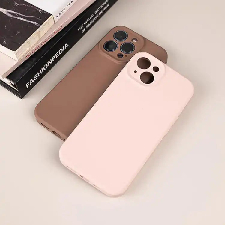 Pure Color Liquid Silicone Fine Pore Phone Case