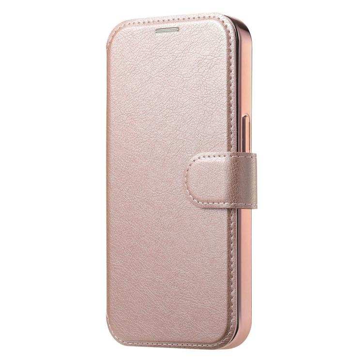 Splitable Electroplated MagSafe RFID Anti-theft Leather Phone Case with Lens Film