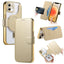 Splitable Electroplated MagSafe RFID Anti-theft Leather Phone Case with Lens Film