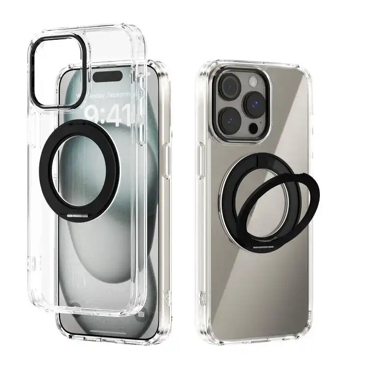 ABEEL MagSafe Q-LUCK Pivot Bracket Transparent Phone Case