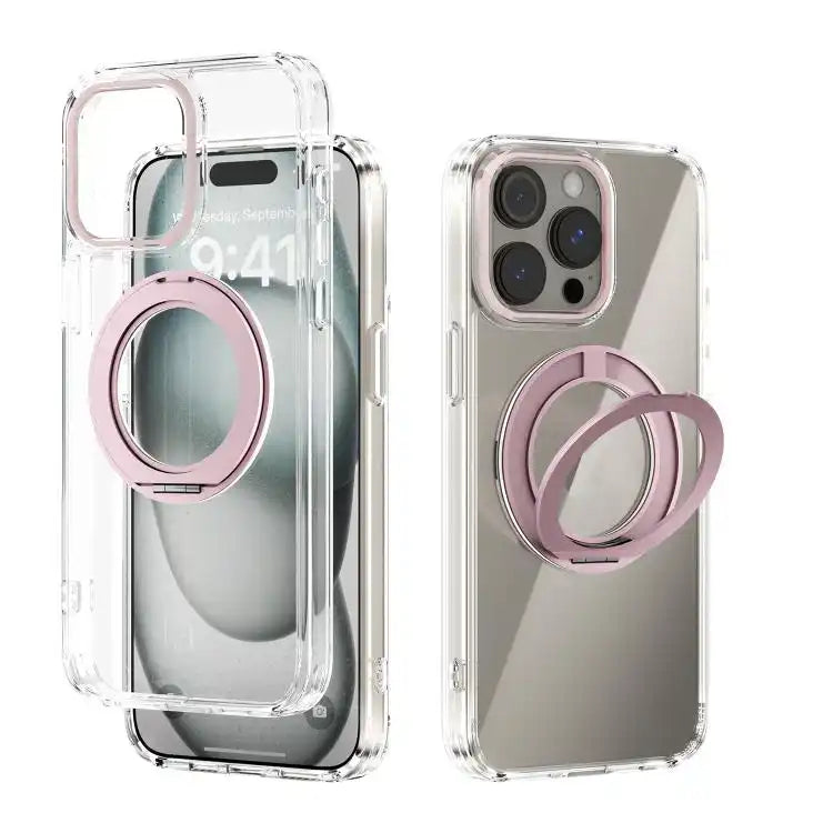 ABEEL MagSafe Q-LUCK Pivot Bracket Transparent Phone Case