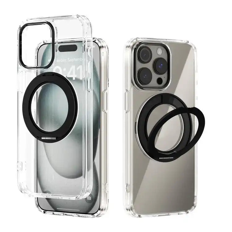 ABEEL MagSafe Q-LUCK Pivot Bracket Transparent Phone Case