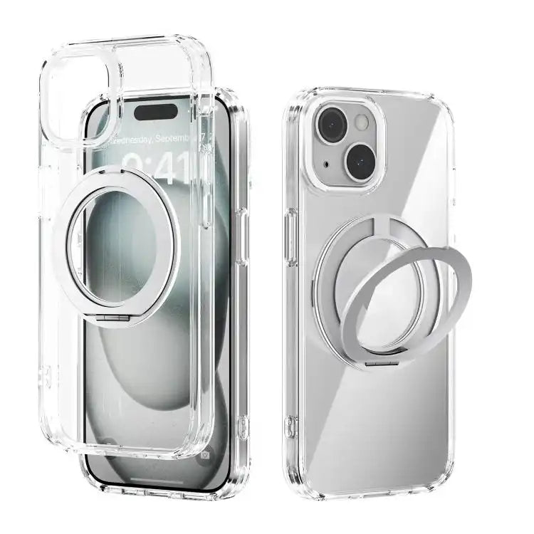 ABEEL MagSafe Q-LUCK Pivot Bracket Transparent Phone Case