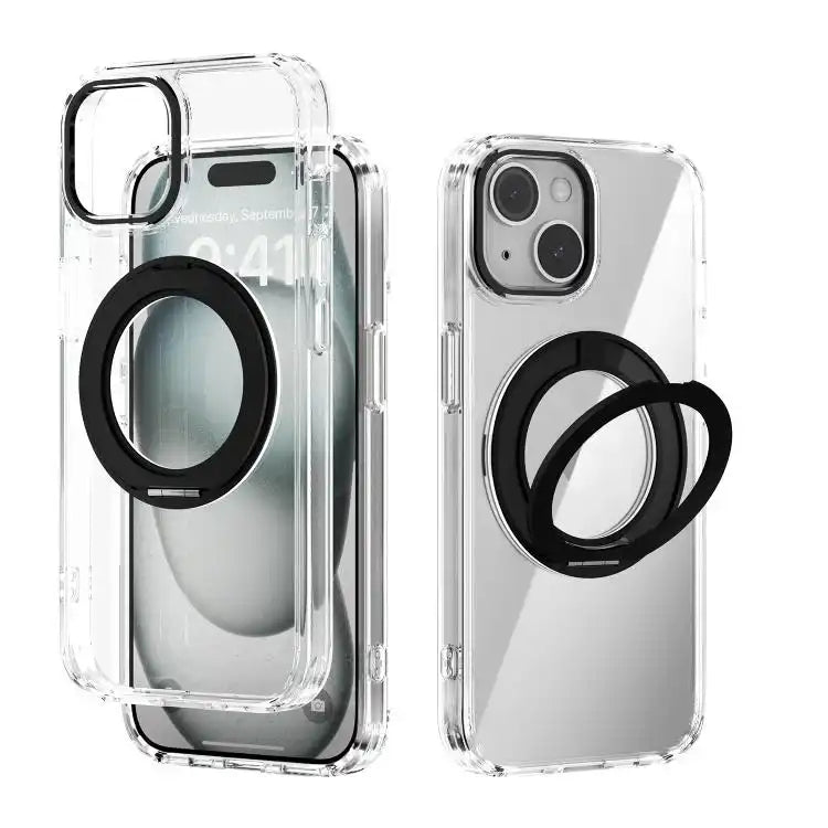 ABEEL MagSafe Q-LUCK Pivot Bracket Transparent Phone Case