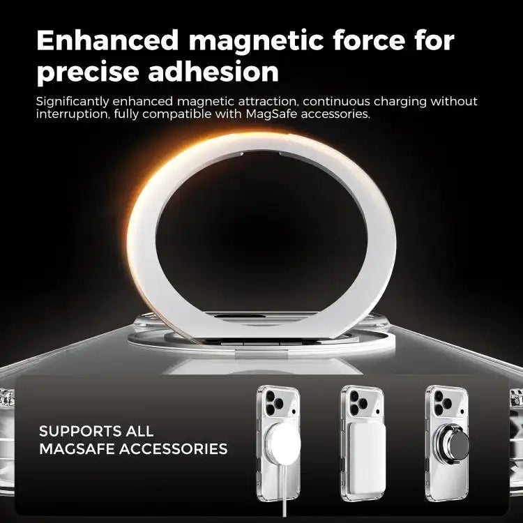 ABEEL MagSafe Q-LUCK Pivot Bracket Transparent Phone Case