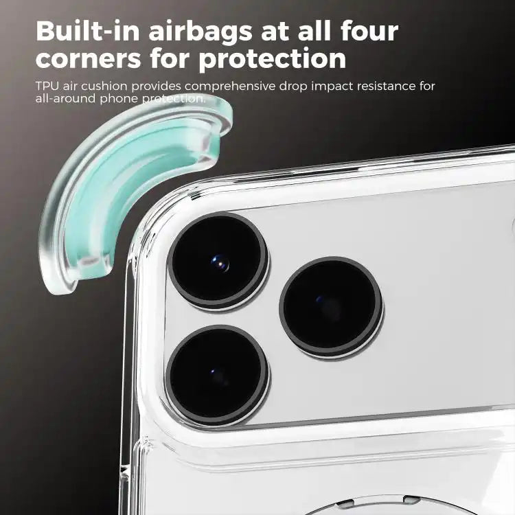 ABEEL MagSafe Q-LUCK Pivot Bracket Transparent Phone Case
