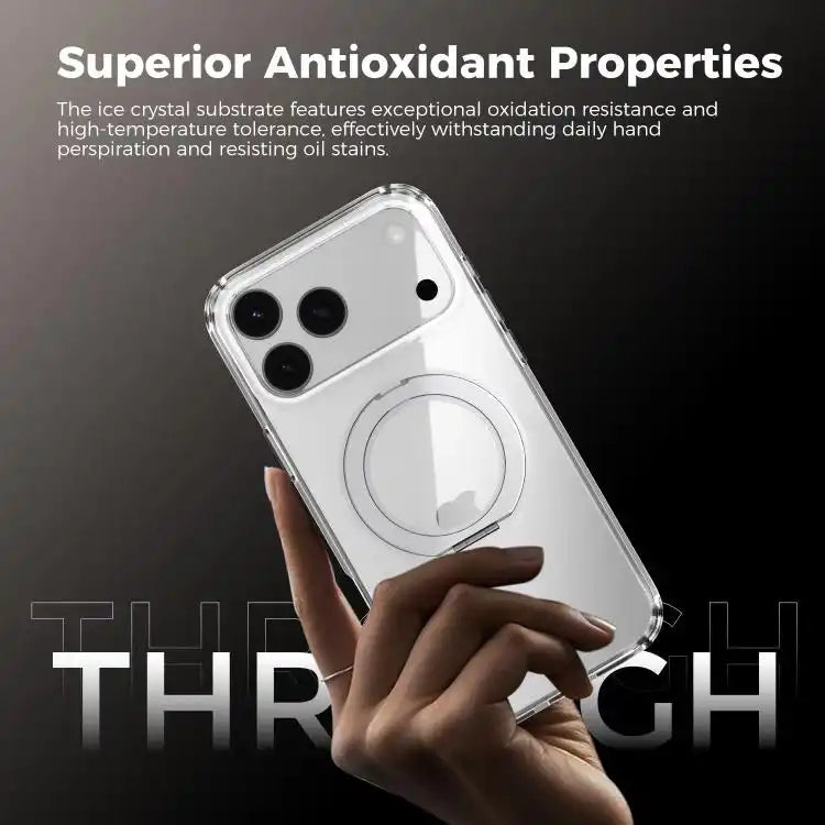 ABEEL MagSafe Q-LUCK Pivot Bracket Transparent Phone Case