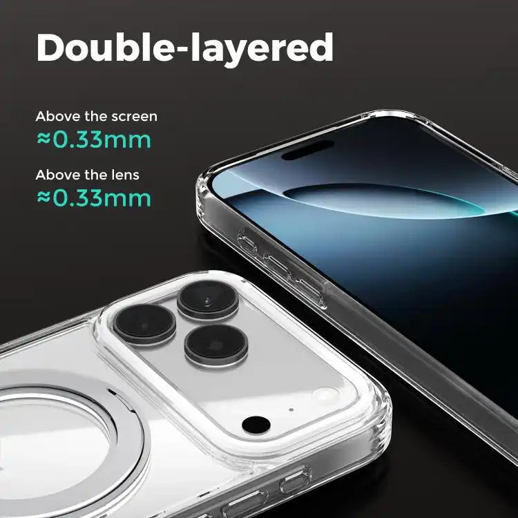 ABEEL MagSafe Q-LUCK Pivot Bracket Transparent Phone Case