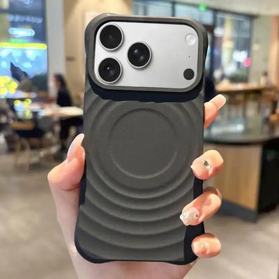 MagSafe Magnetic Ring Texture TPU Phone Case