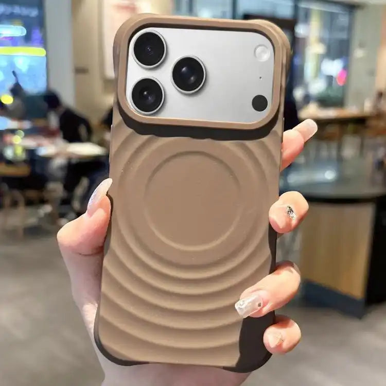 MagSafe Magnetic Ring Texture TPU Phone Case