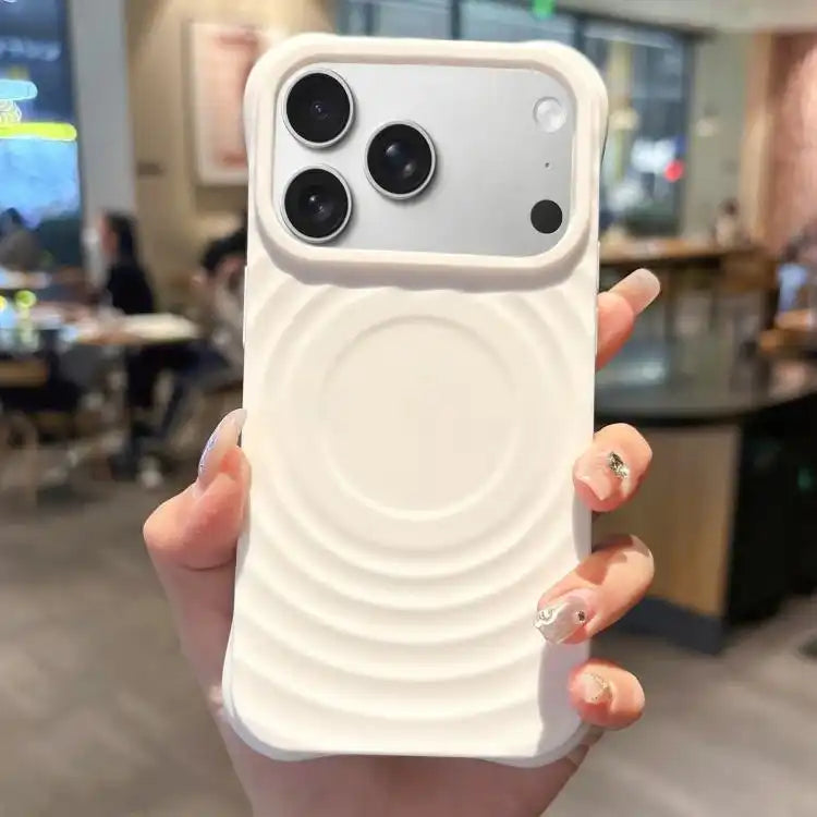 MagSafe Magnetic Ring Texture TPU Phone Case