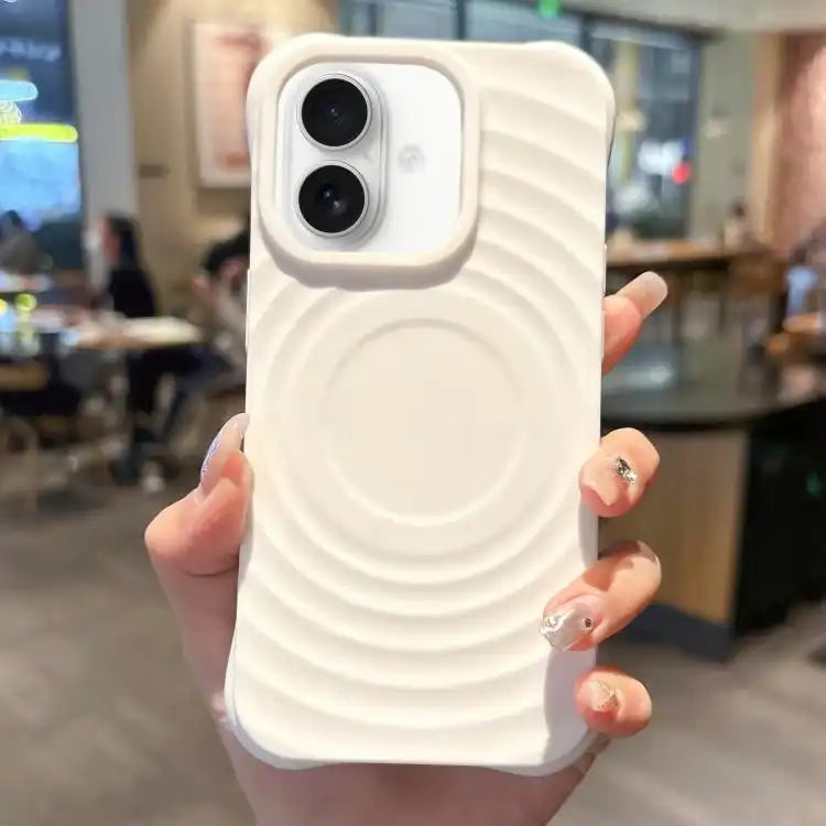 MagSafe Magnetic Ring Texture TPU Phone Case