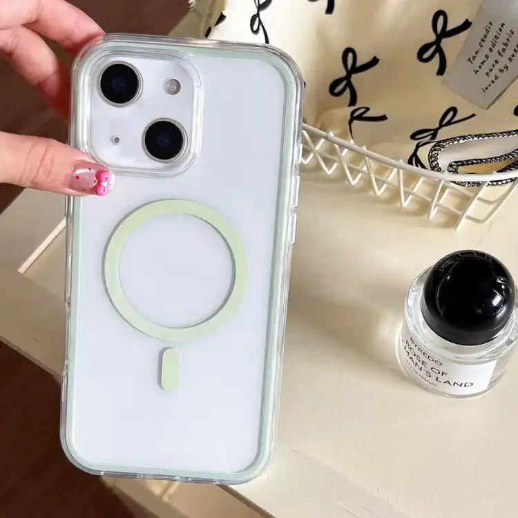 Large Hole Camera Macaron Transparency MagSafe Phone Case