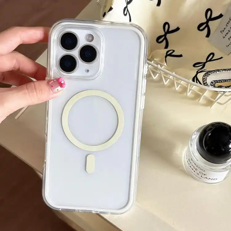 Large Hole Camera Macaron Transparency MagSafe Phone Case