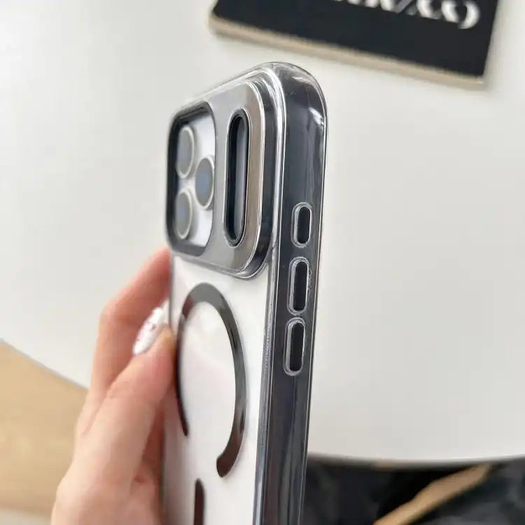 Large Hole Camera Macaron Transparency MagSafe Phone Case