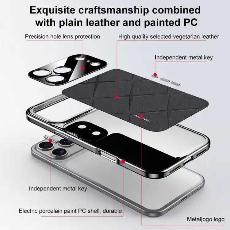 Plain Leather PC Phone Case