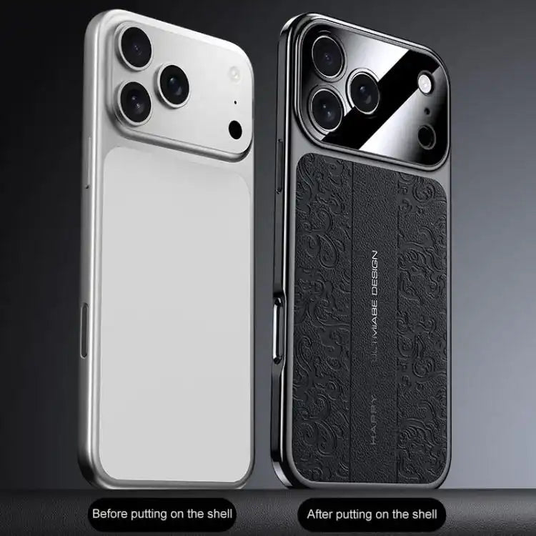 Cloud Dragon Pattern Plain Leather PC Phone Case