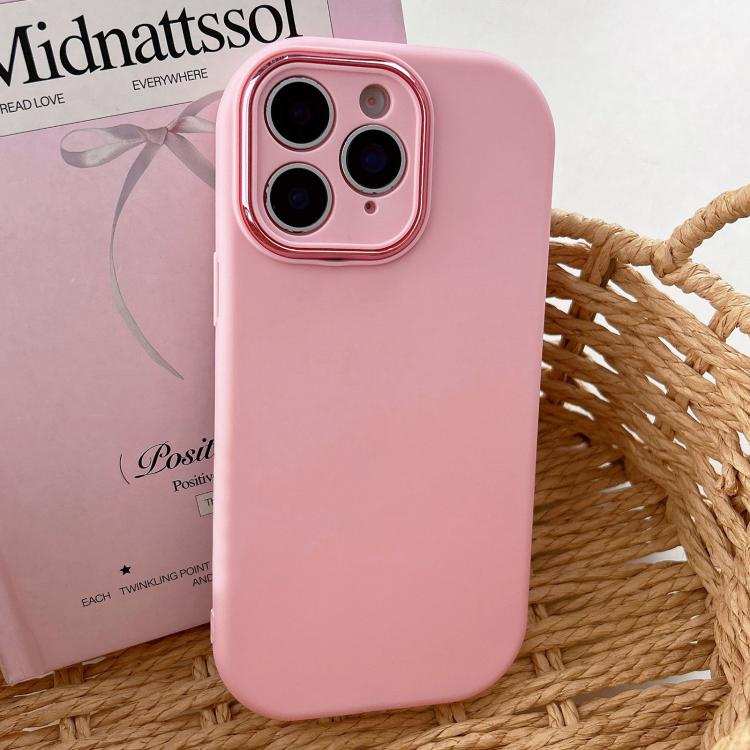 Fat Dun Solid Color Metal Photo Frame TPU Phone Case