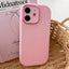 Fat Dun Solid Color Metal Photo Frame TPU Phone Case