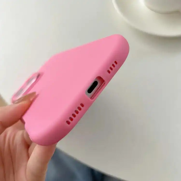 Fat Dun Solid Color Metal Photo Frame TPU Phone Case
