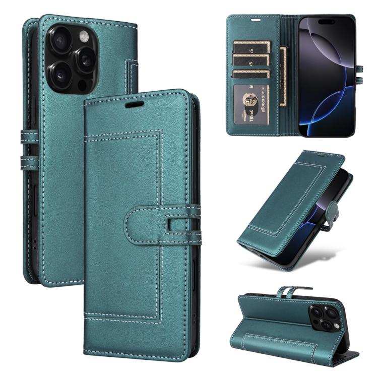Stitched Magnetic Buckle Leather Phone Case