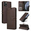 Stitched Magnetic Buckle Leather Phone Case