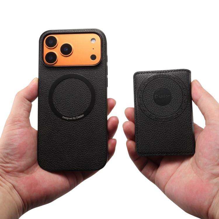 Denior D30 Calf Texture MagSafe Card Bag Phone Case MyMobile
