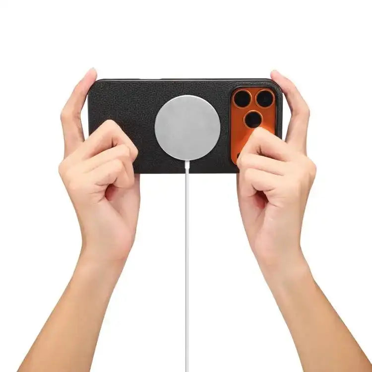 Denior D30 Calf Texture MagSafe Card Bag Phone Case MyMobile