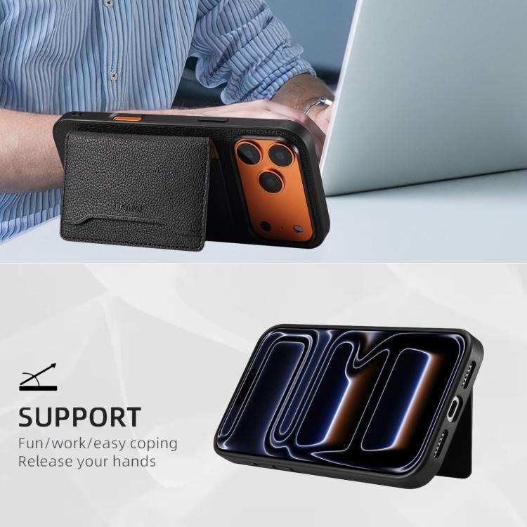 Denior D30 Calf Texture MagSafe Card Bag Phone Case MyMobile