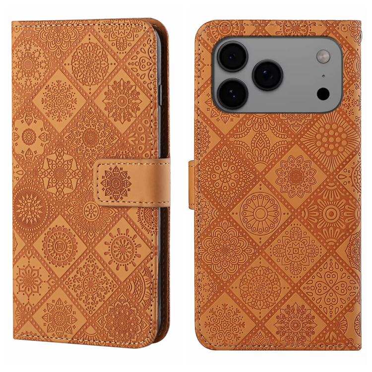 Ethnic Style Embossed Pattern Leather Phone Case