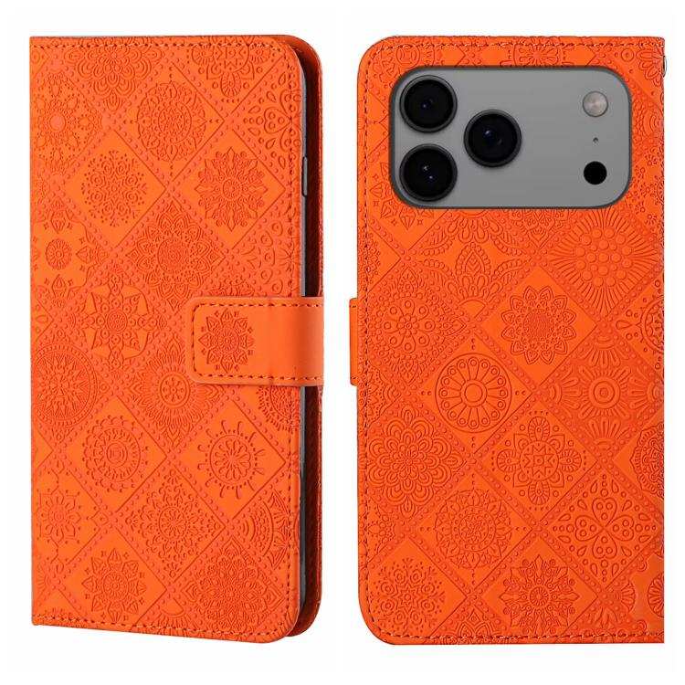 Ethnic Style Embossed Pattern Leather Phone Case