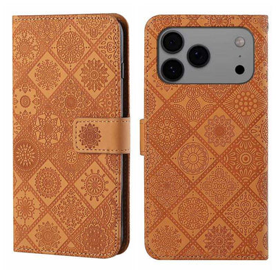 Ethnic Style Embossed Pattern Leather Phone Case