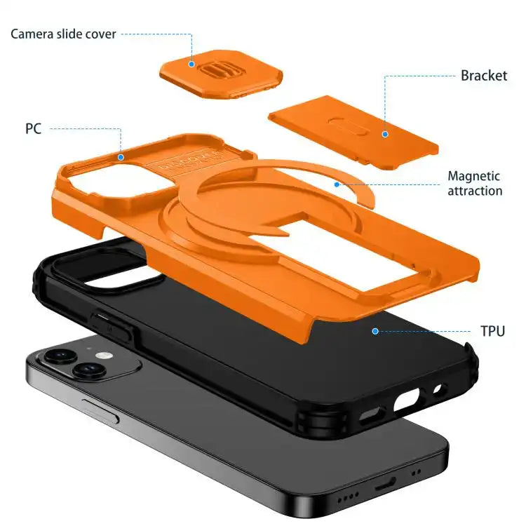 Sliding Camshield MagSafe Holder Phone Case