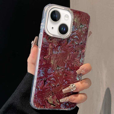 Ink Rhythm Colorful Shell Pattern TPU Hybrid IMD Phone Case