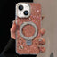Ink Rhythm Colorful Shell Pattern TPU Hybrid IMD Phone Case with Glitter Holder