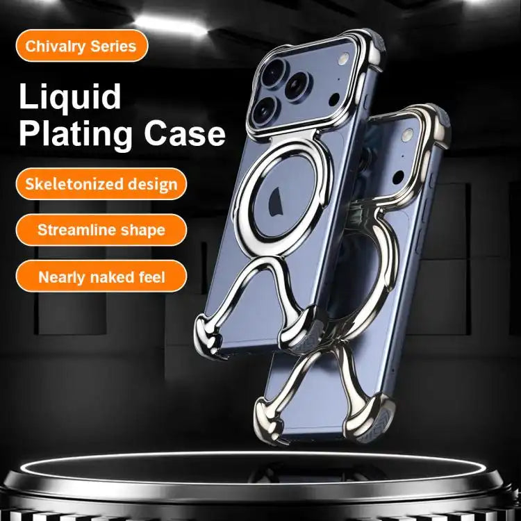 Liquid Plating PC Hollow MagSafe Phone Case