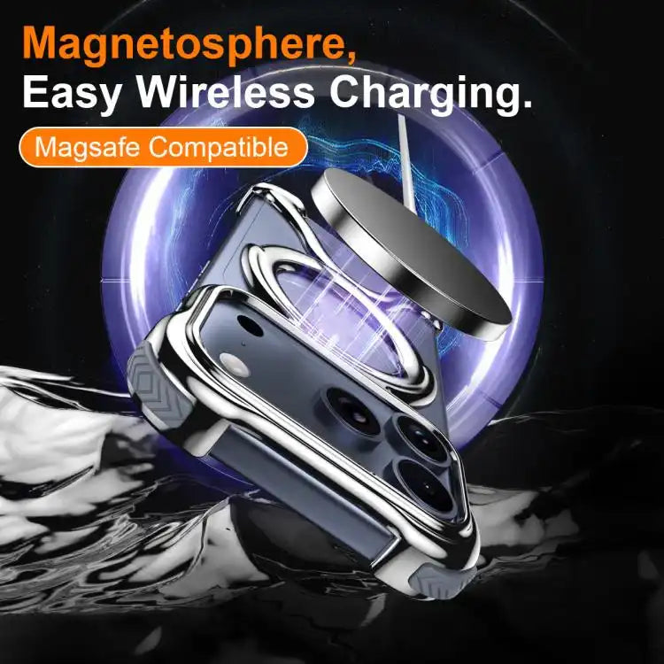 Liquid Plating PC Hollow MagSafe Phone Case