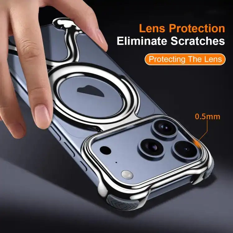 Liquid Plating PC Hollow MagSafe Phone Case