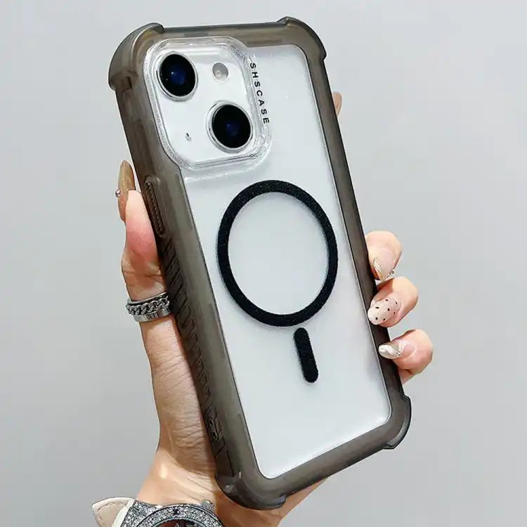 Transparent Matte TPU Hybrid PC 3-in-1 MagSafe Phone Case