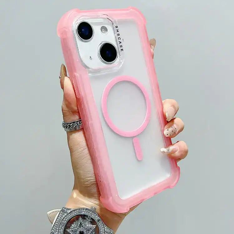 Transparent Matte TPU Hybrid PC 3-in-1 MagSafe Phone Case