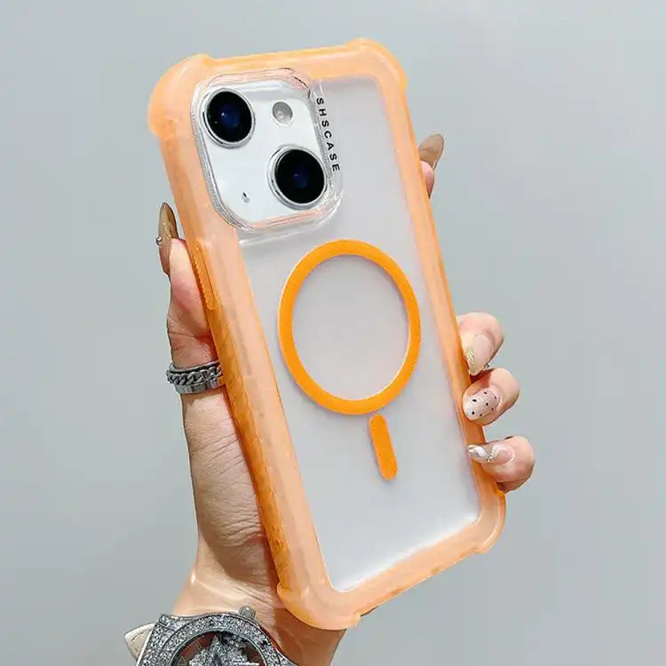 Transparent Matte TPU Hybrid PC 3-in-1 MagSafe Phone Case