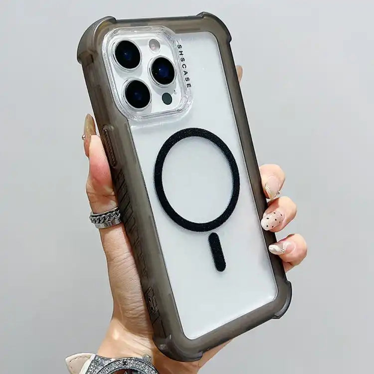 Transparent Matte TPU Hybrid PC 3-in-1 MagSafe Phone Case