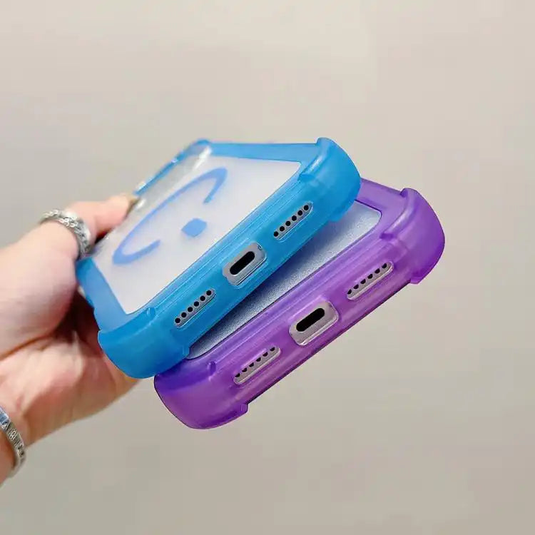 Transparent Matte TPU Hybrid PC 3-in-1 MagSafe Phone Case